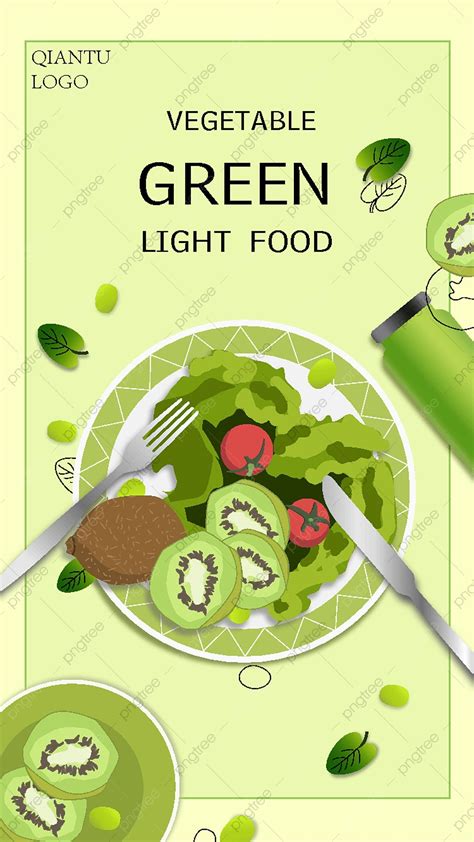 Green Vegetable Light Food Poster Template Download On Pngtree