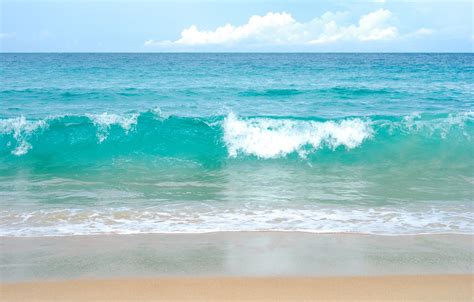 Wallpaper Sand Sea Wave Beach Summer Summer Beach Sea Blue