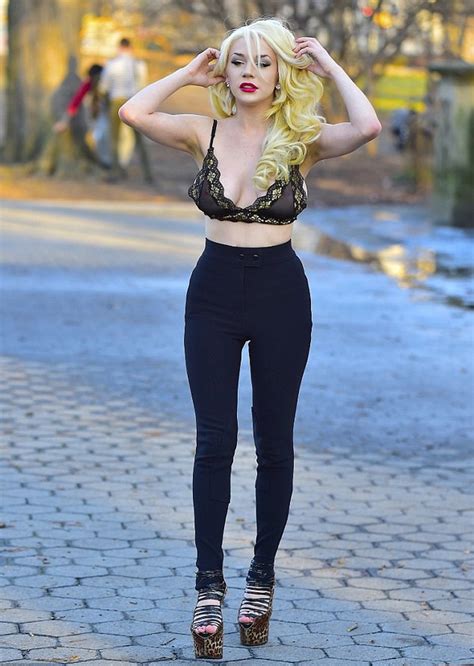 Courtney Stodden Wears Bra But Nip Visible In A See Through Top