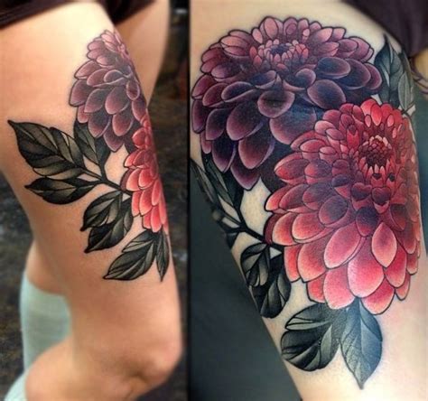 Dahlia Tattoo Colorful Flower Tattoo Flower Tattoo Designs Dahlia