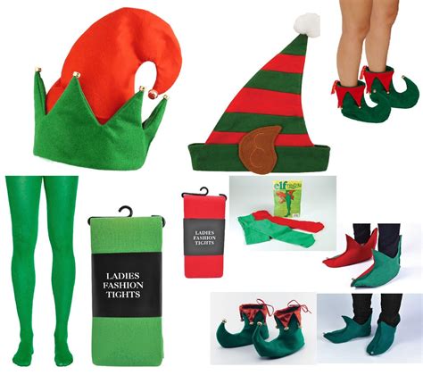 Adult Christmas Elf Fancy Dress Xmas Sexy Santa Little Helper Costume Accessory Ebay
