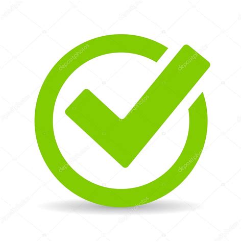 Green Tick Check Mark Icon Stock Vector Image By Arcady 124334428