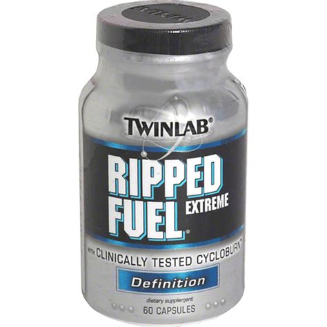 Twinlab Ripped Fuel Extreme Dietary Supplement With Cycloburn Capsules