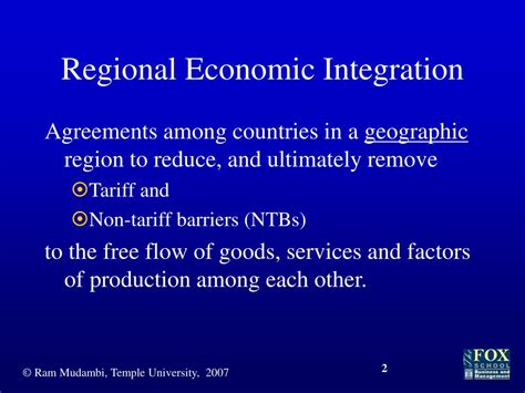 Ppt Lecture 5 Regional Economic Integration Powerpoint Presentation