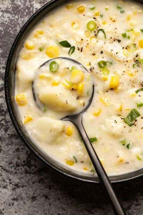 Creamy And Hearty Vegan Corn Chowder With Potatoes Rich And Comforting