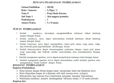 Surat edaran ini bertujuan untuk menyederhanakan administrasi guru. RPP K13 1 Lembar Kelas 3 SD/MI Semester 2 - antapedia.com