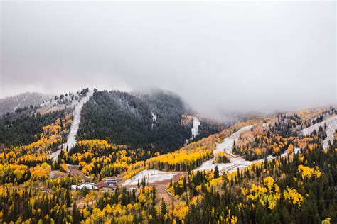 Gallery Utahs First Mountain Snow Fall Colors Combine Kutv