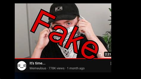 Memeulous Faked His Face Reveal Proof Youtube