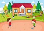Niños jugando en casa | Vector Premium