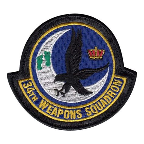 34 Wps Custom Patches 34th Weapons Squadron Patches