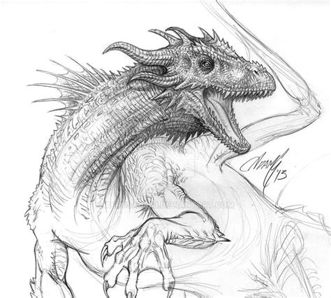 Realistic Dragon Graphite By Aerosaur83 On Deviantart