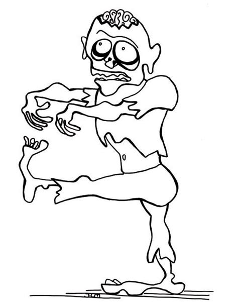 brainy zombie coloring page kids play color