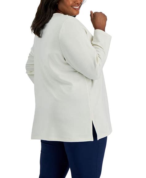 Karen Scott Plus Size French Terry Tunic Created For Macys And Reviews