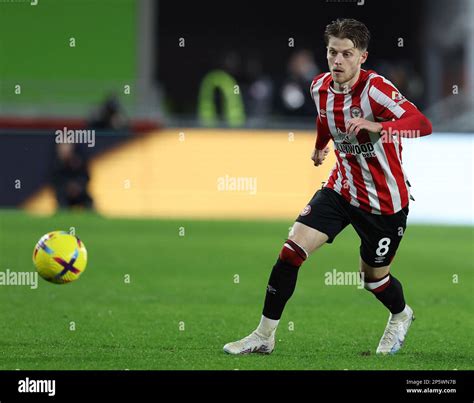 London England 6th March 2023 Mathias Jensen Of Brentford During The