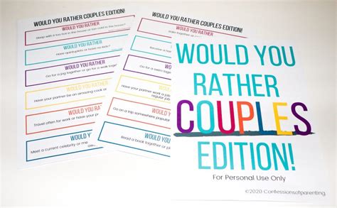 100 Would You Rather Questions For Couples Confessions Of Parenting