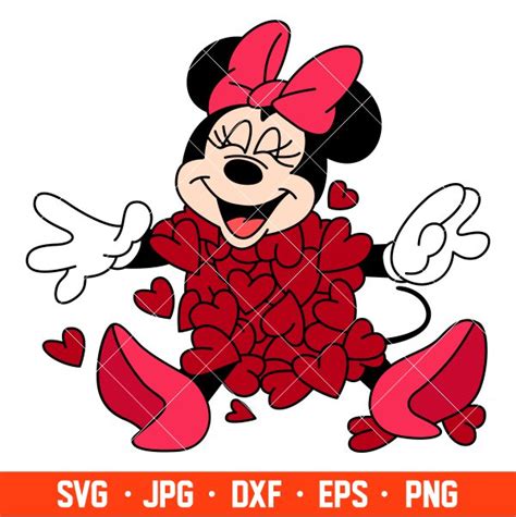 Minnie Heart Svg Valentines Day Svg Disney Svg Love Svg Cricut