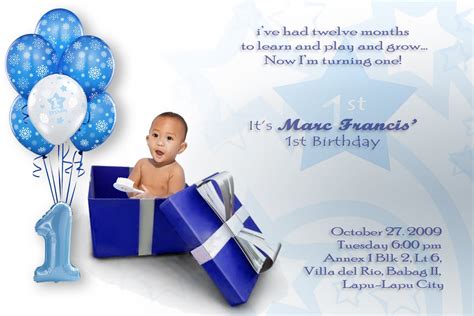 Baby Boy First Birthday Invitations Drevio Invitations Design