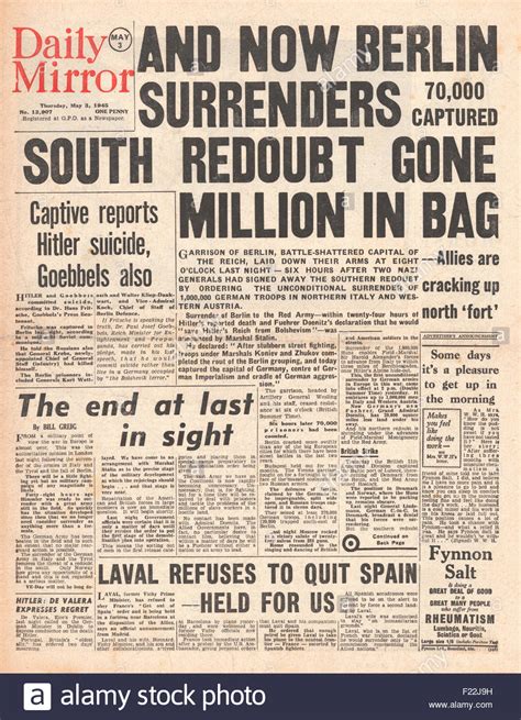 3 221 359 tykkäystä · 415 973 puhuu tästä. 1945 Daily Mirror front page reporting Surrender of Berlin ...