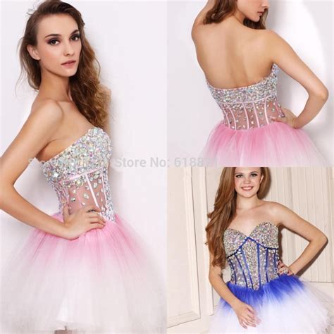 Crystal Beading Tulle Cocktail Dress For Party Short Mini Tutu