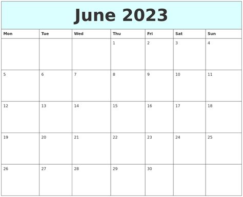 Calendar June 2023 Vector Hd Images 2023 June Month Calendar With Vrogue