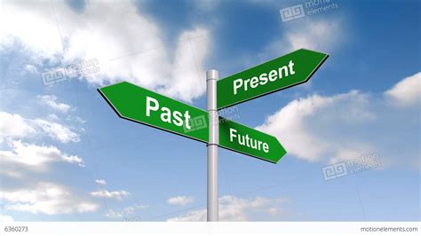 Past Present Future Signpost Against Blue Sky Stock Animation 6360273