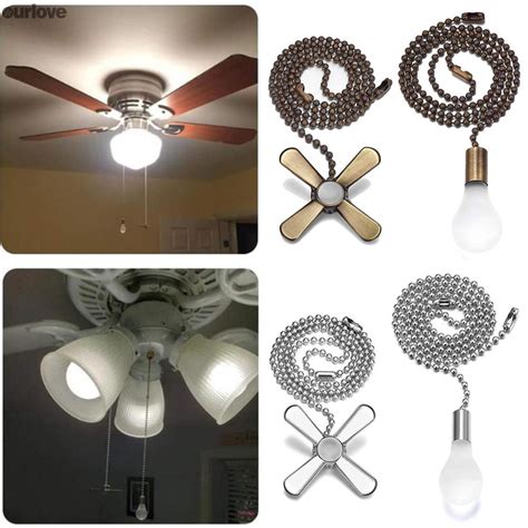 If not, a light can be attached to the bottom of the fan. Ceiling Fan Pull Chain Beaded Ball Extension Chains With ...