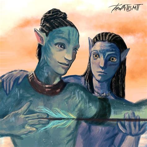 Aonung x Neteyam Fanart Personajes Película avatar Avatar