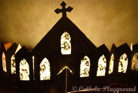 Paper Church Silhouette Catholic Playground