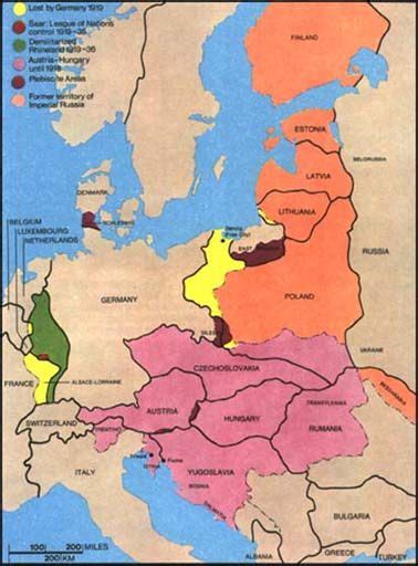 Versailles Treaty Spartacus Educational Entry Historical Maps Old