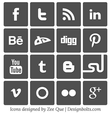Social Media Icons Vector Png At Getdrawings Free Download