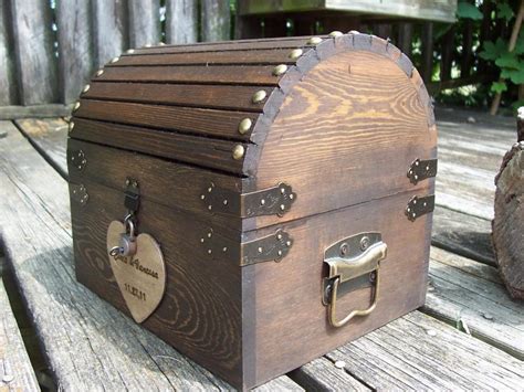 Us orders of $35+ from any participating shop now ship free. Ready To Ship - 3-5 Bus Days - Wedding Card Box - Rustic Wood Treasure Chest With CARD SloT And ...