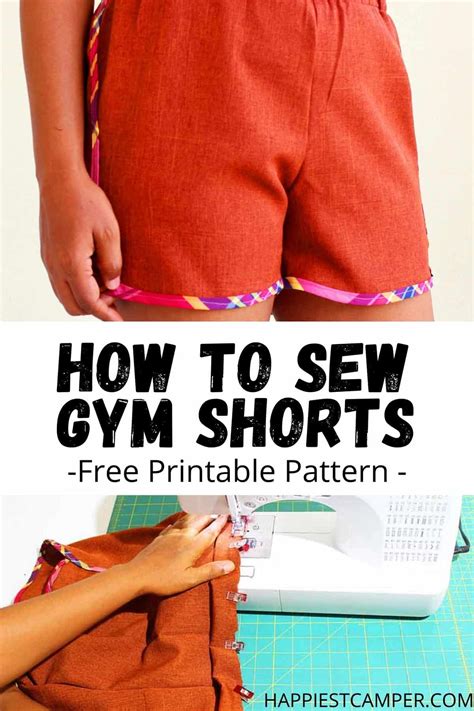 How To Sew Gym Shorts Printable Sewing Pattern