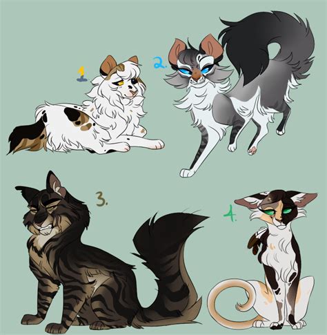 More Bid To Adopts By Ipann On Deviantart Warrior Cat Drawings