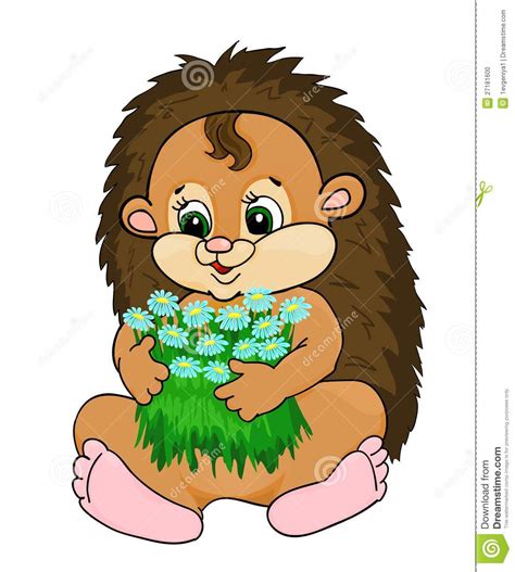 Cartoon Hedgehog Stock Vector Illustration Of Cute