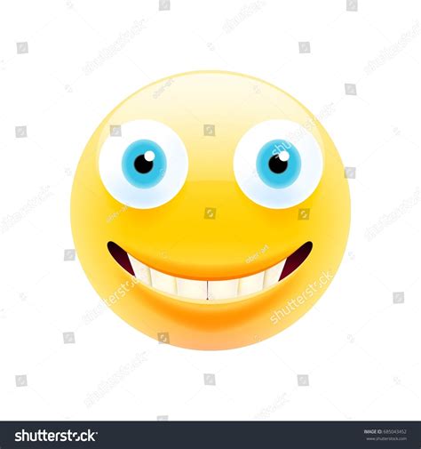 Slightly Smiling Face Emoji Happy Emoticon Vector De Stock Libre De