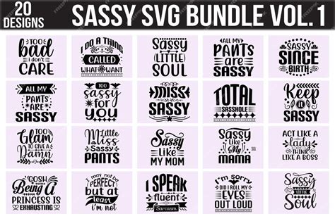 Premium Vector Sassy Svg Bundle Vol 1