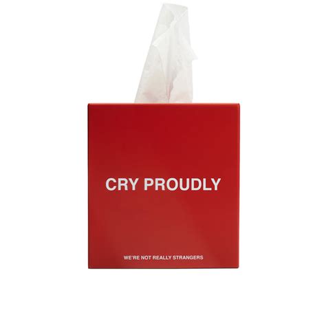 Cry Proudly Tissue Box Cover Were Not Really Strangers