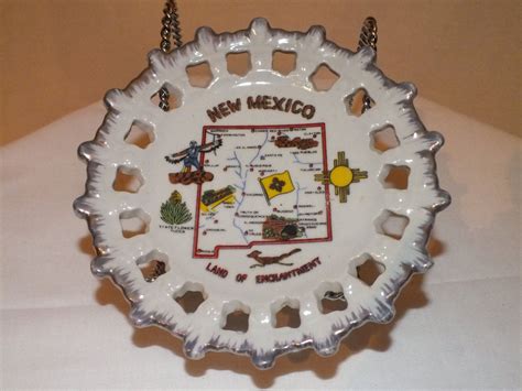 Vintage New Mexico Souvenir Plate Souvenir Plates Mexico Souvenir Etsy