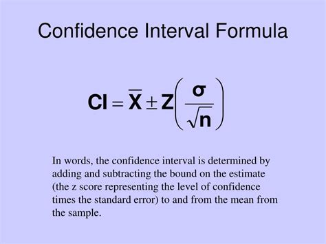 Confidence Interval Formula