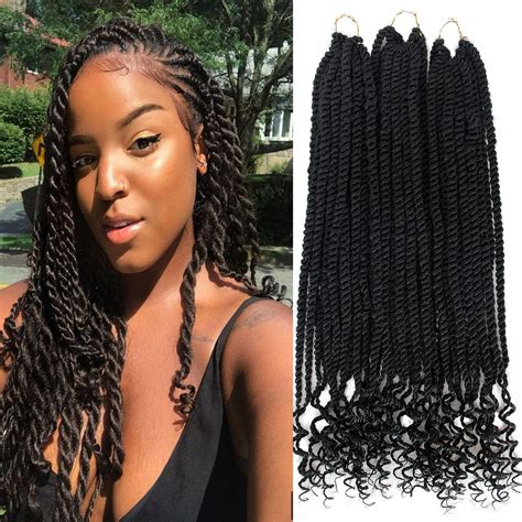 Buy 20inch Senegalese Twist Crochet Hair Braids Curly Ends Synthetic