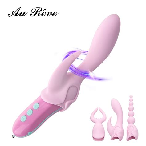 Multi Speed Vibrator With Massagers Headgears G Spot Vagina Clit Rabbit Vibrator Magic AV Wand