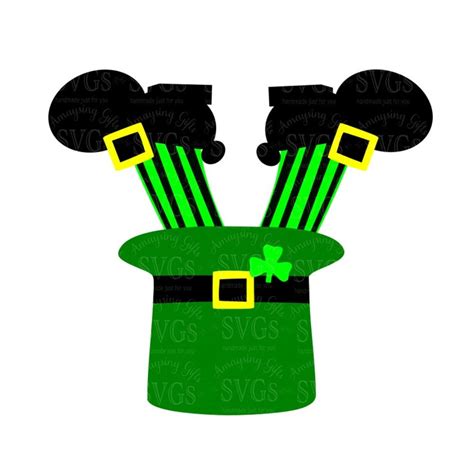 Svg Leprechaun Legs In A Hat Leprechaun St Patricks Etsy