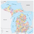 Printable County Map Of Michigan