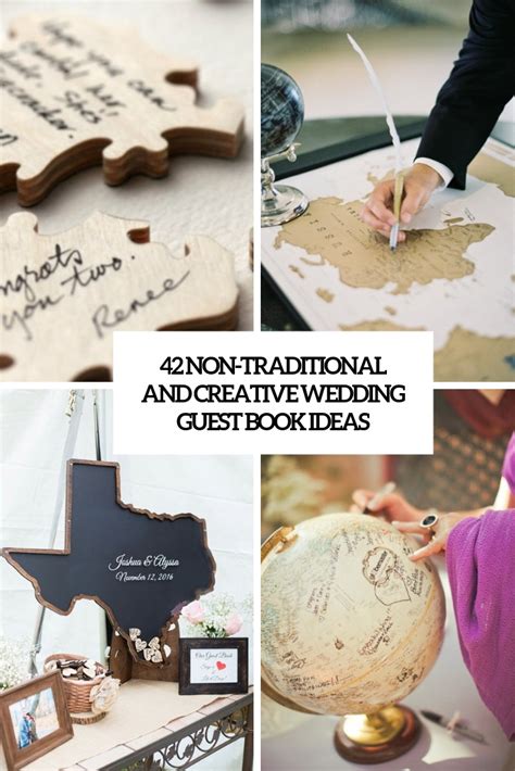 A wedding crest is a great piece to include in your wedding stationery because it's personalized with details close to you, your lives, and your relationship. 42 Non-Traditional And Creative Wedding Guest Book Ideas ...