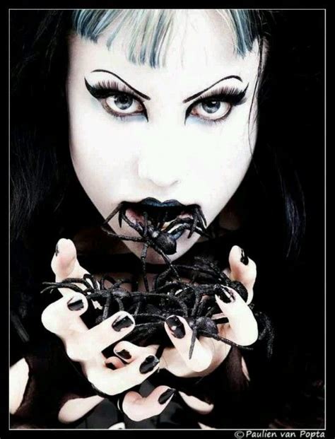 Goth Gothic Woman W Spiders Tattoo Designs Goth Women
