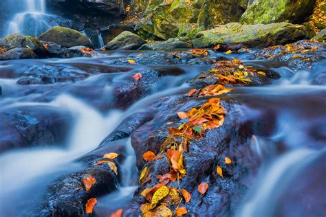 Wallpaper Autumn Waterfall Flow Free Pictures On Fonwall