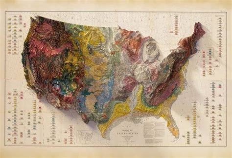 United States Geology Etsy Yosemite Illustration Main Artwork