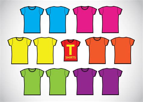 Girls T Shirts Template Vectors Vector Art And Graphics