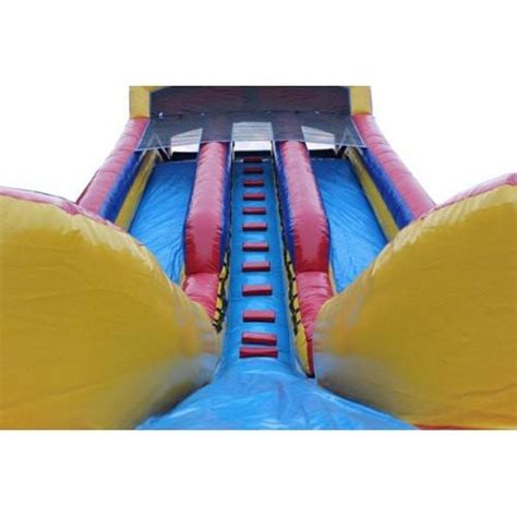 Moonwalk Usa 20h Dual Lane Inflatable Wetdry Slide With Pool