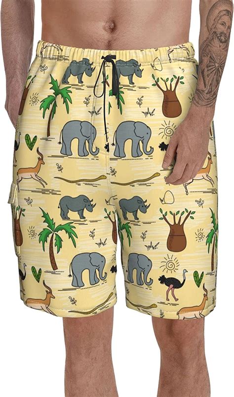 Mexican Style Burritos Mens Swim Trunks With Pockets Quick Dry Beach